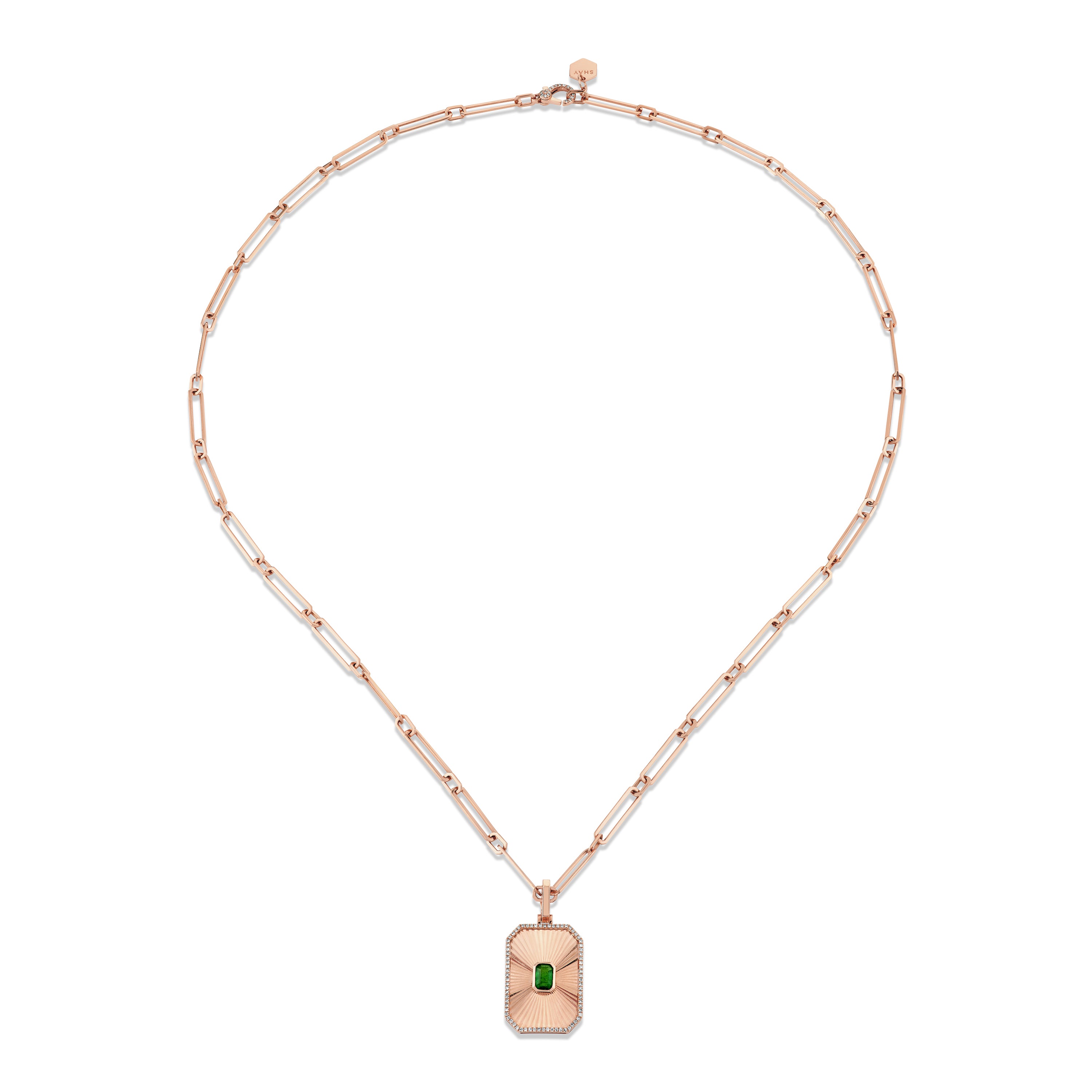 EMERALD RADIANT DECO NECKLACE