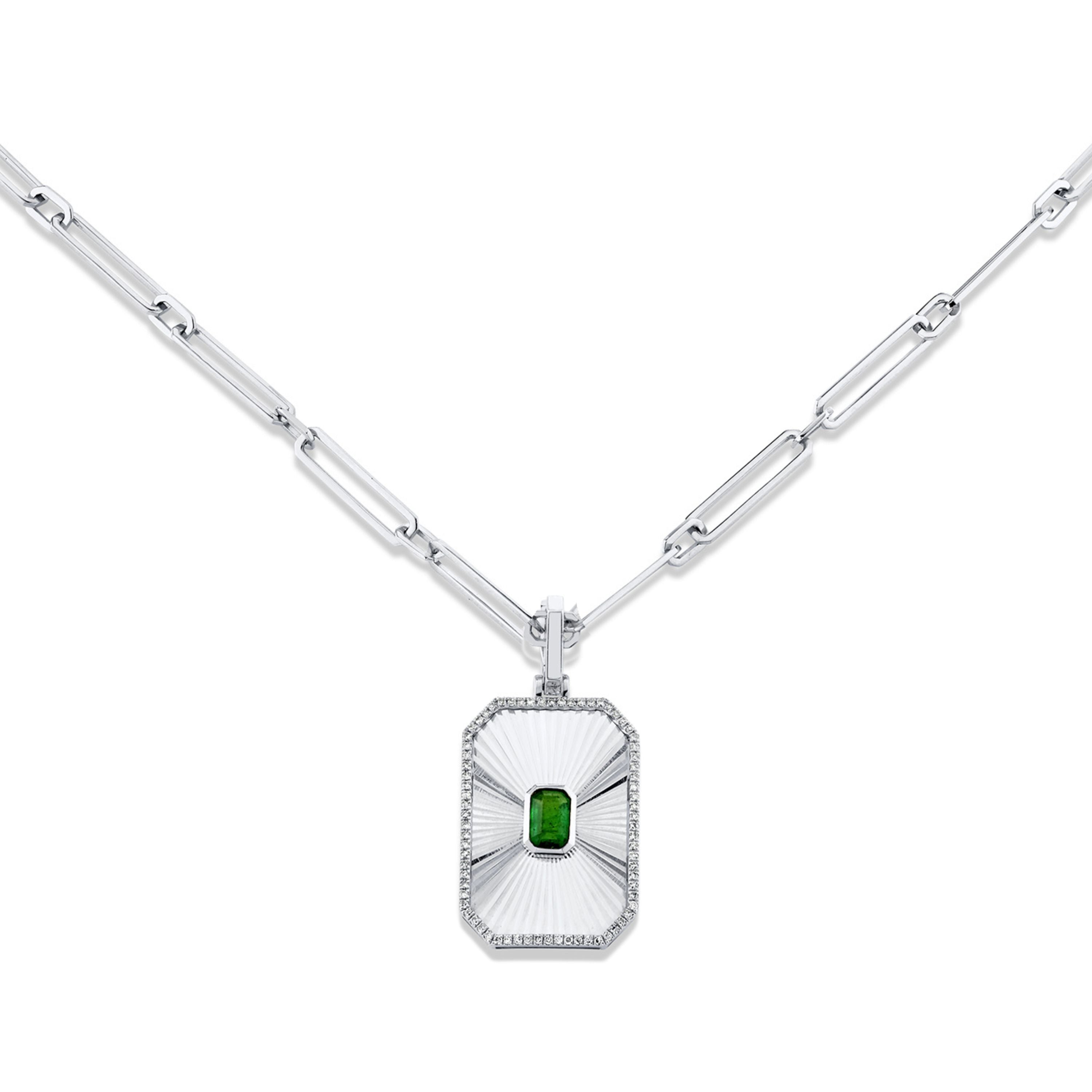 EMERALD RADIANT DECO NECKLACE