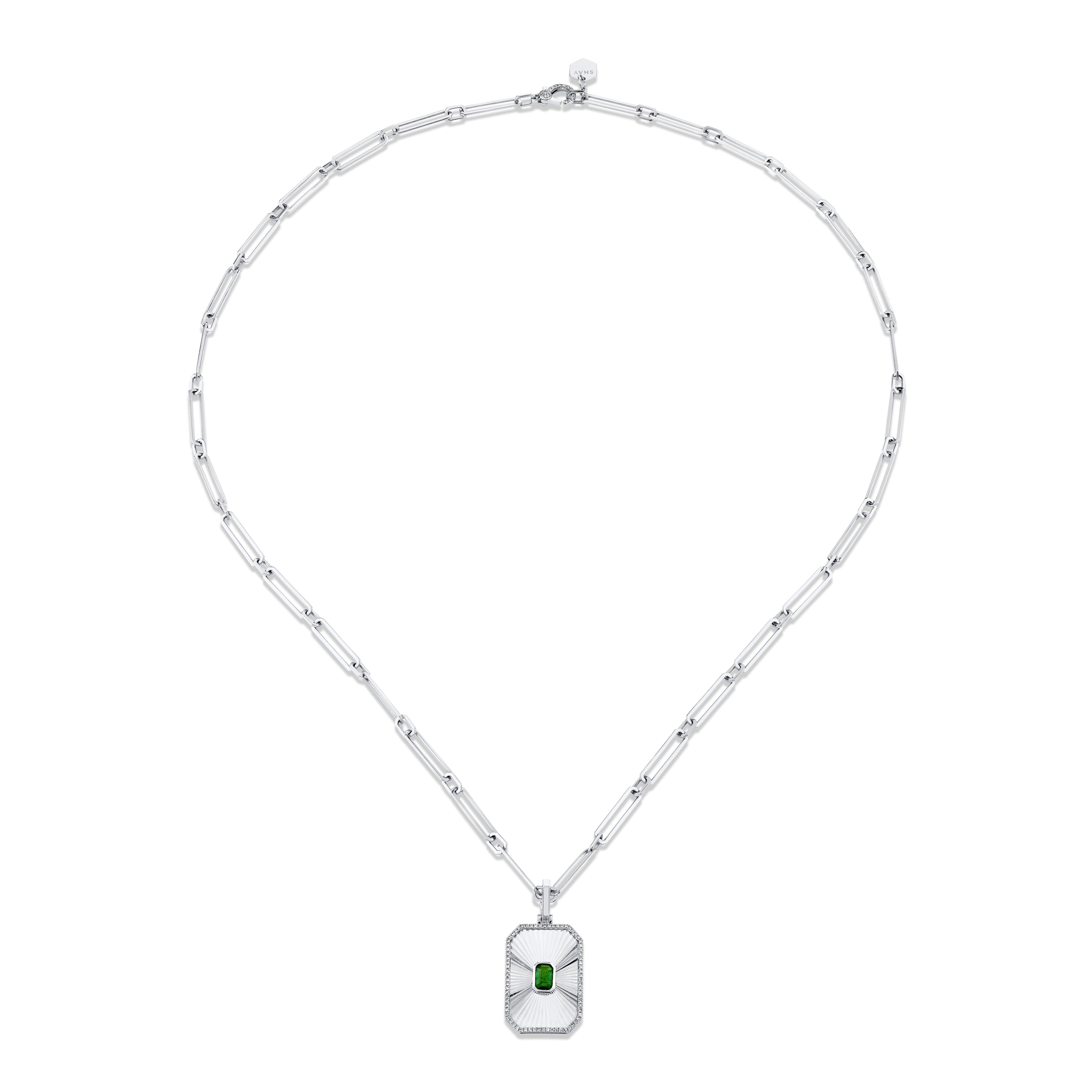 EMERALD RADIANT DECO NECKLACE