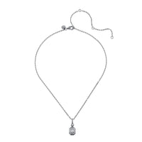 DIAMOND BEZEL ILLUSION DROP PENDANT NECKLACE