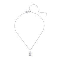 DIAMOND BEZEL ILLUSION DROP PENDANT NECKLACE