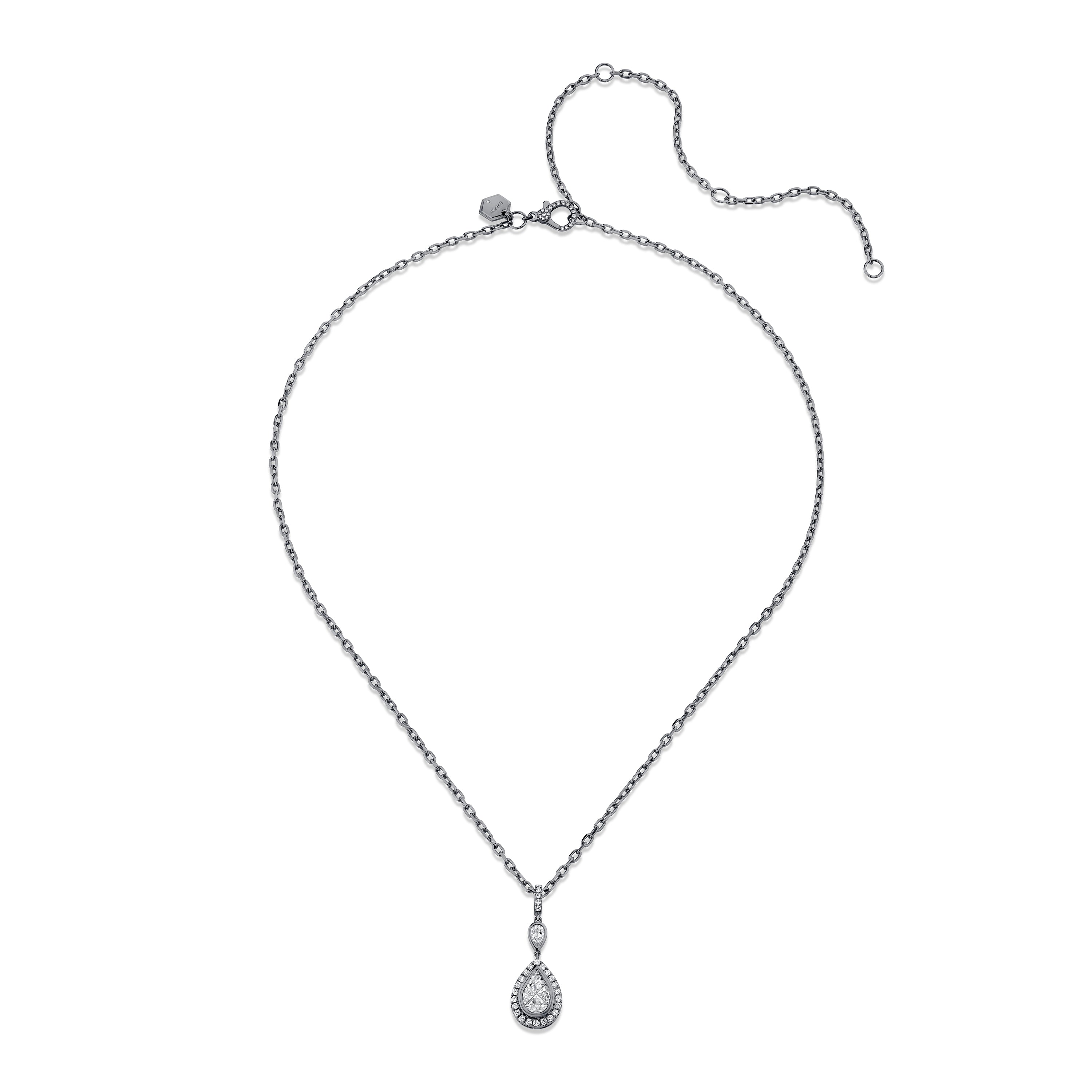 DIAMOND DOUBLE PEAR NECKLACE