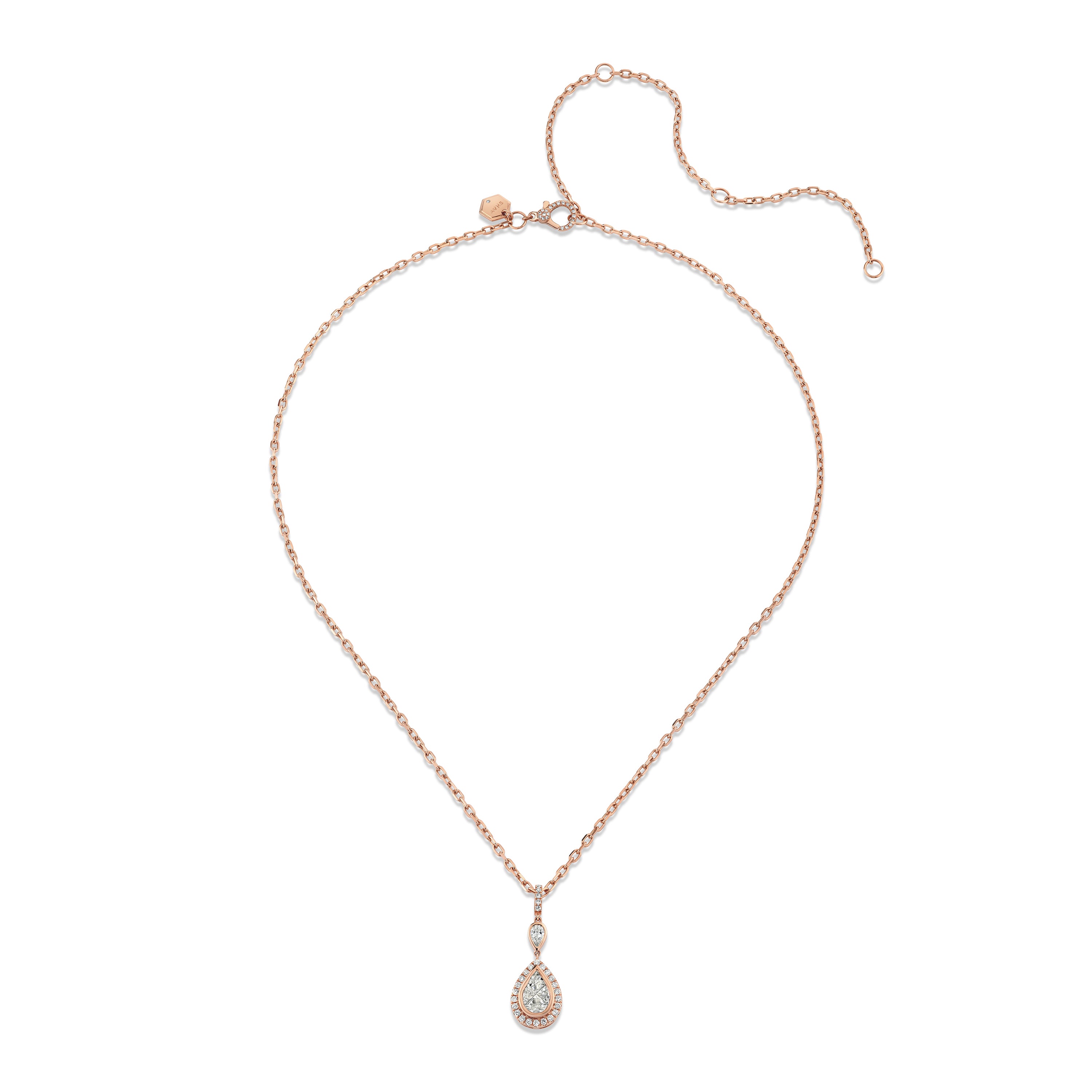 DIAMOND DOUBLE PEAR NECKLACE