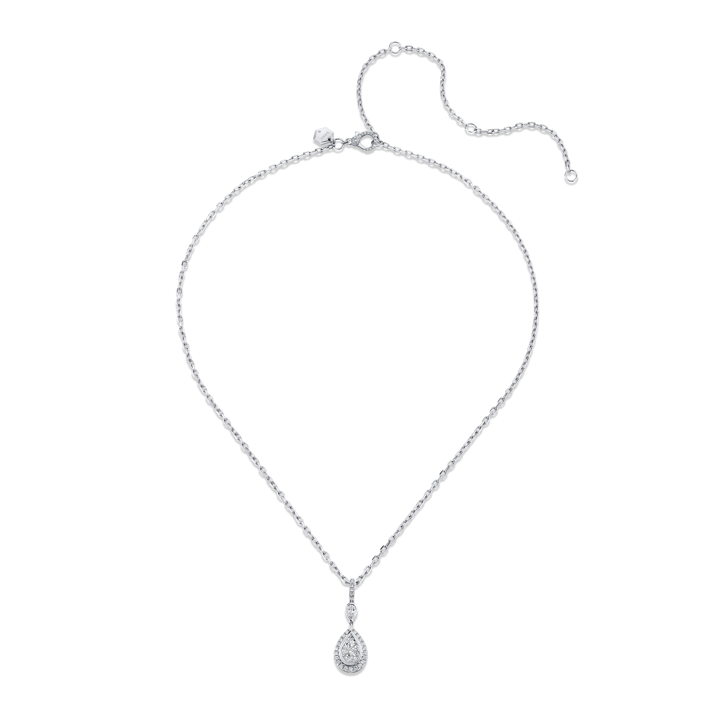 DIAMOND DOUBLE PEAR NECKLACE