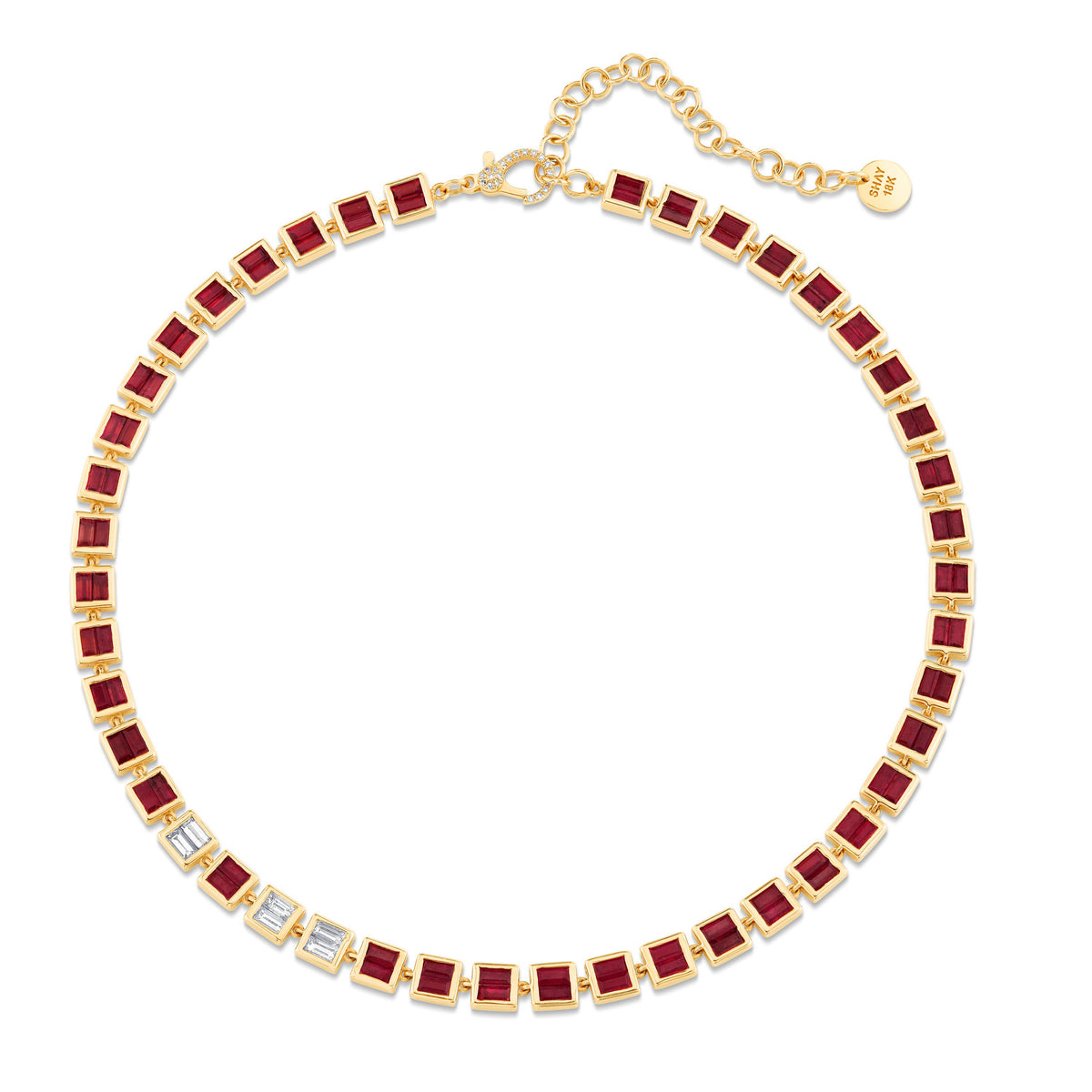 RUBY & DIAMOND BEZEL NECKLACE