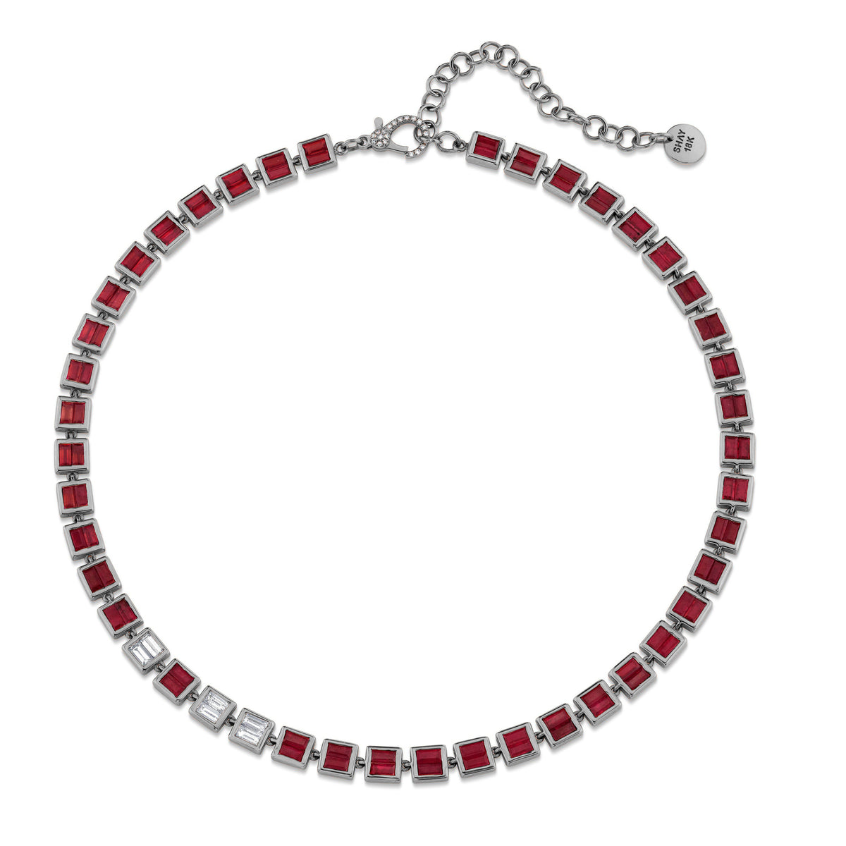 RUBY & DIAMOND BEZEL NECKLACE