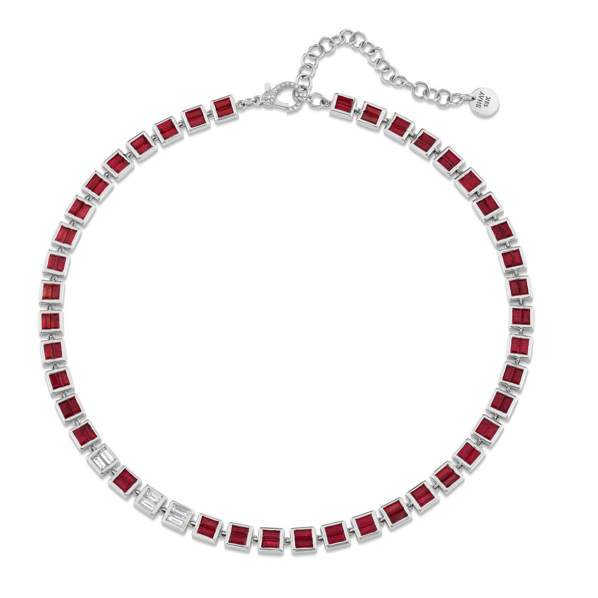 RUBY & DIAMOND BEZEL NECKLACE