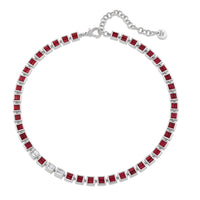 RUBY & DIAMOND BEZEL NECKLACE