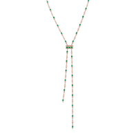 EMERALD & DIAMOND CASCADE Y NECKLACE
