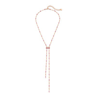 PINK SAPPHIRE & DIAMOND CASCADE Y NECKLACE
