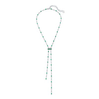 EMERALD & DIAMOND CASCADE Y NECKLACE
