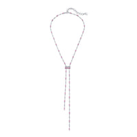 PINK SAPPHIRE & DIAMOND CASCADE Y NECKLACE