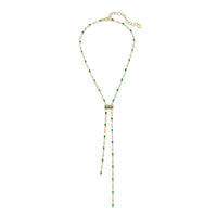 EMERALD & DIAMOND CASCADE Y NECKLACE