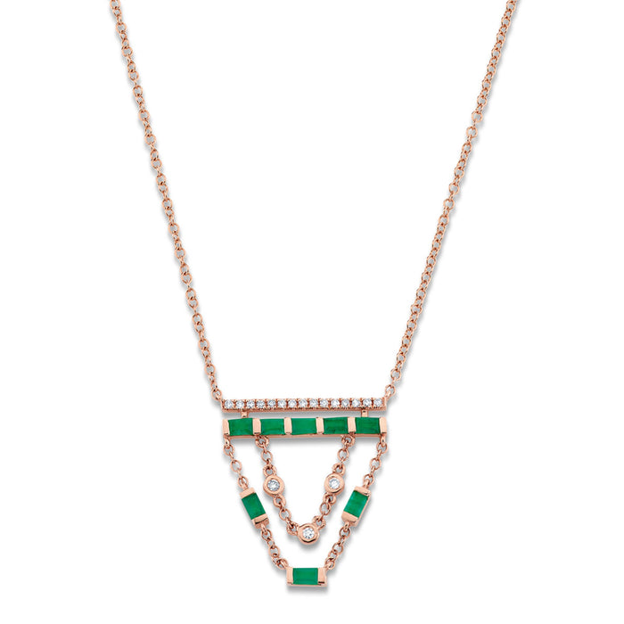 EMERALD & DIAMOND CASCADE NECKLACE
