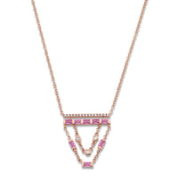 PINK SAPPHIRE & DIAMOND CASCADE NECKLACE