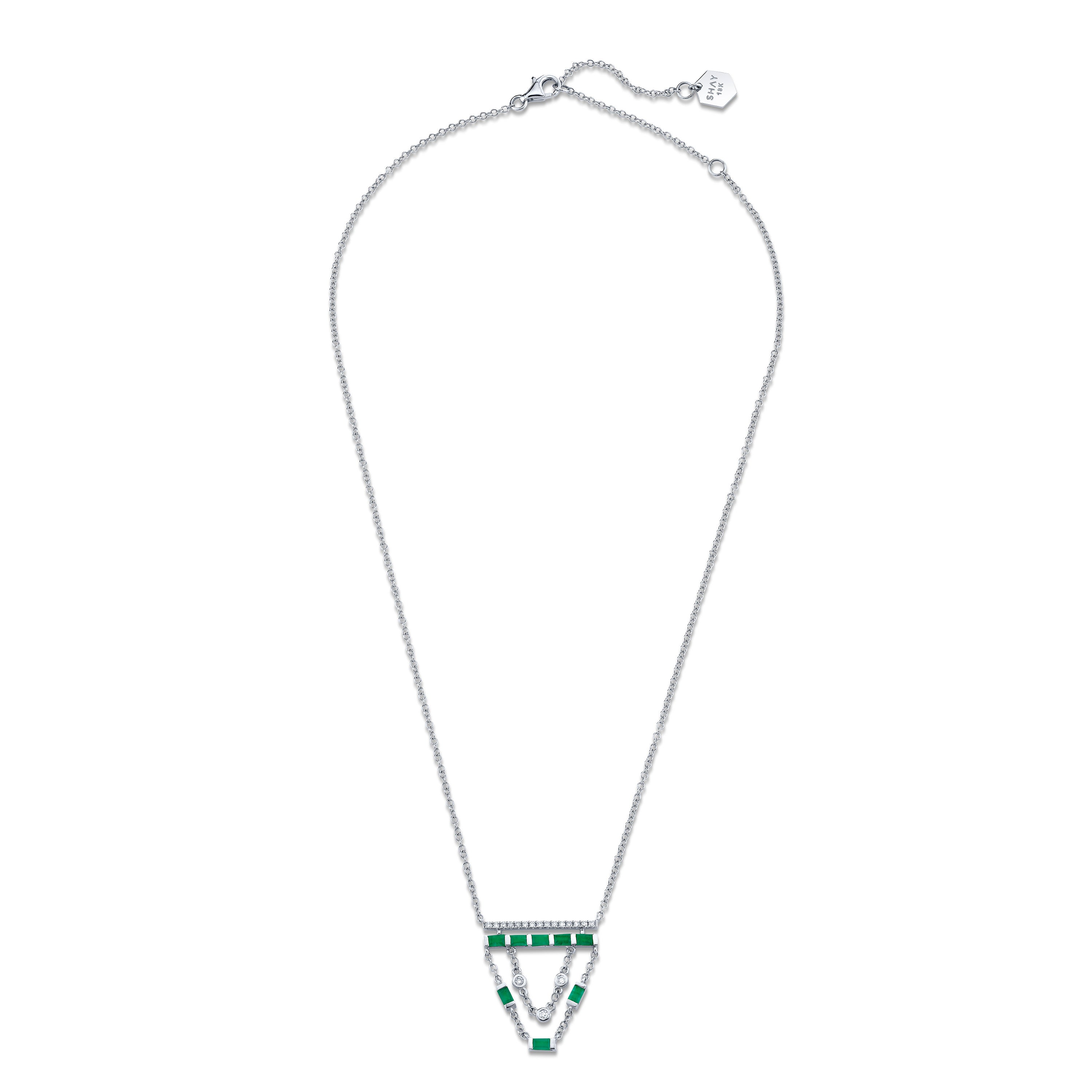 EMERALD & DIAMOND CASCADE NECKLACE