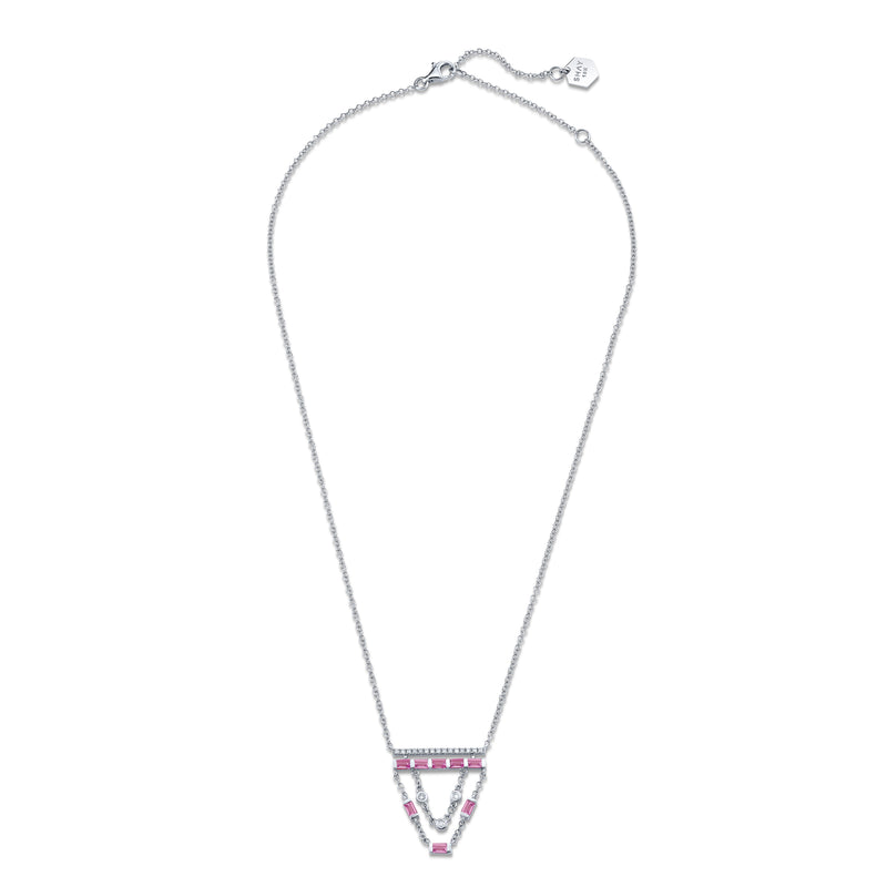 PINK SAPPHIRE & DIAMOND CASCADE NECKLACE