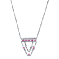 PINK SAPPHIRE & DIAMOND CASCADE NECKLACE