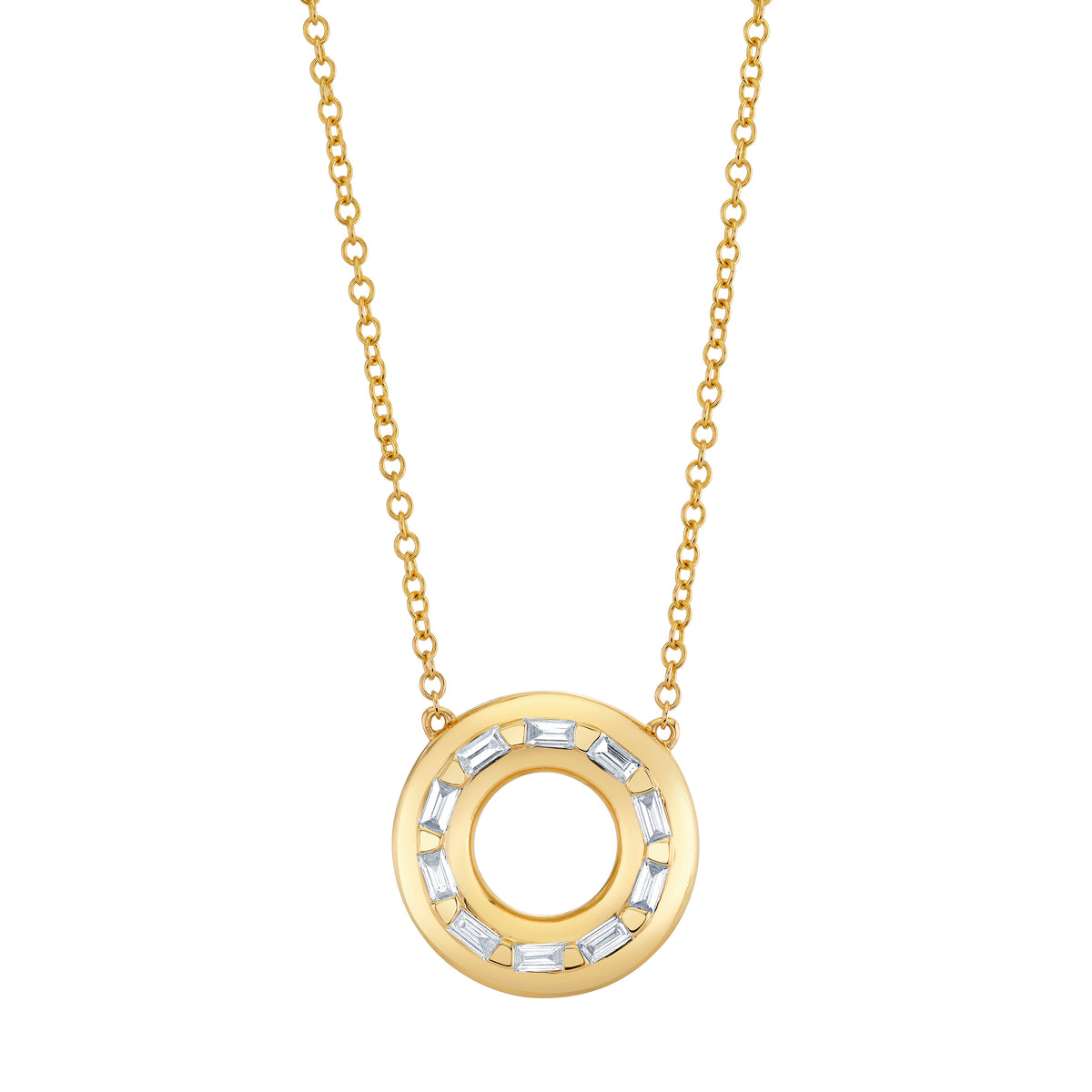 DIAMOND ORBIT PENDANT NECKLACE