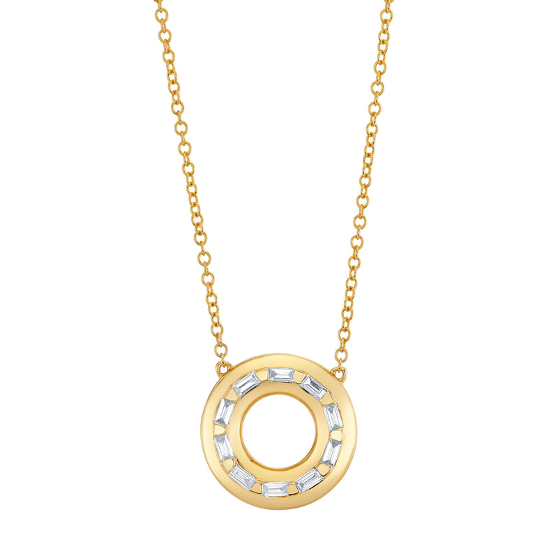DIAMOND ORBIT PENDANT NECKLACE