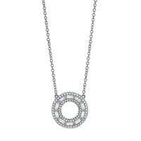 DIAMOND ORBIT PAVE PENDANT NECKLACE