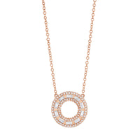 DIAMOND ORBIT PAVE PENDANT NECKLACE
