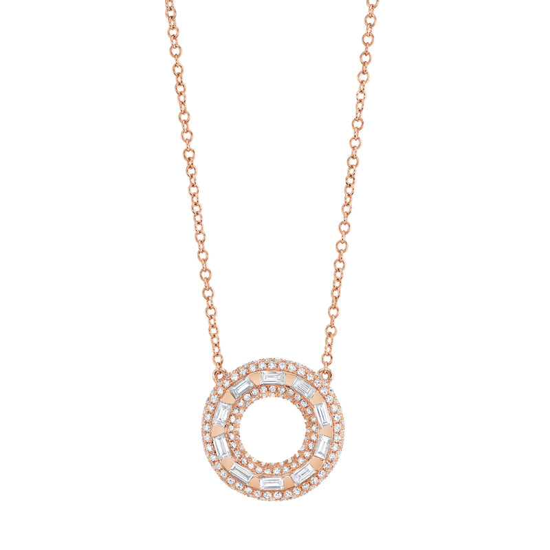 DIAMOND ORBIT PAVE PENDANT NECKLACE
