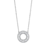 DIAMOND ORBIT PAVE PENDANT NECKLACE