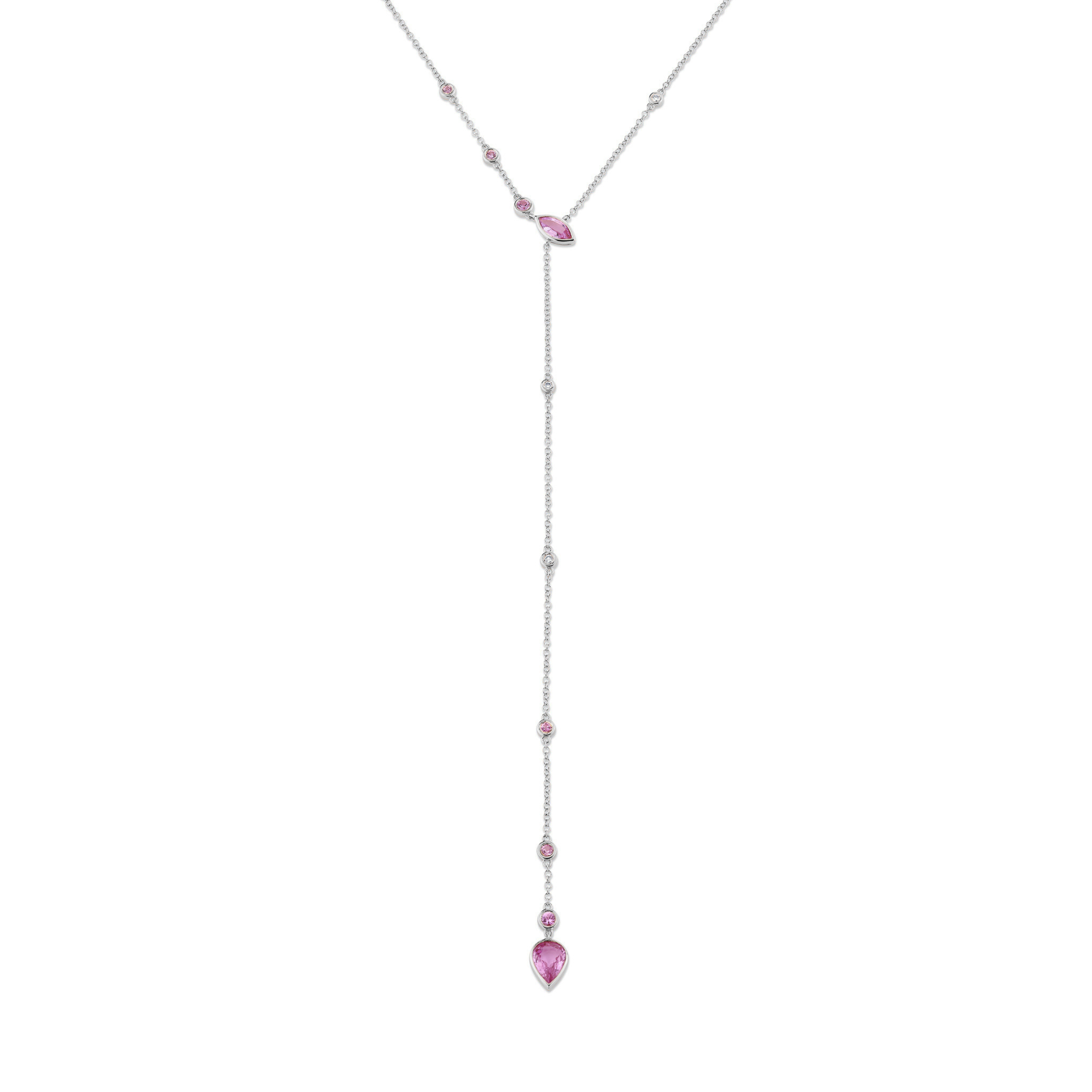 PINK SAPPHIRE RIVIERA Y NECKLACE