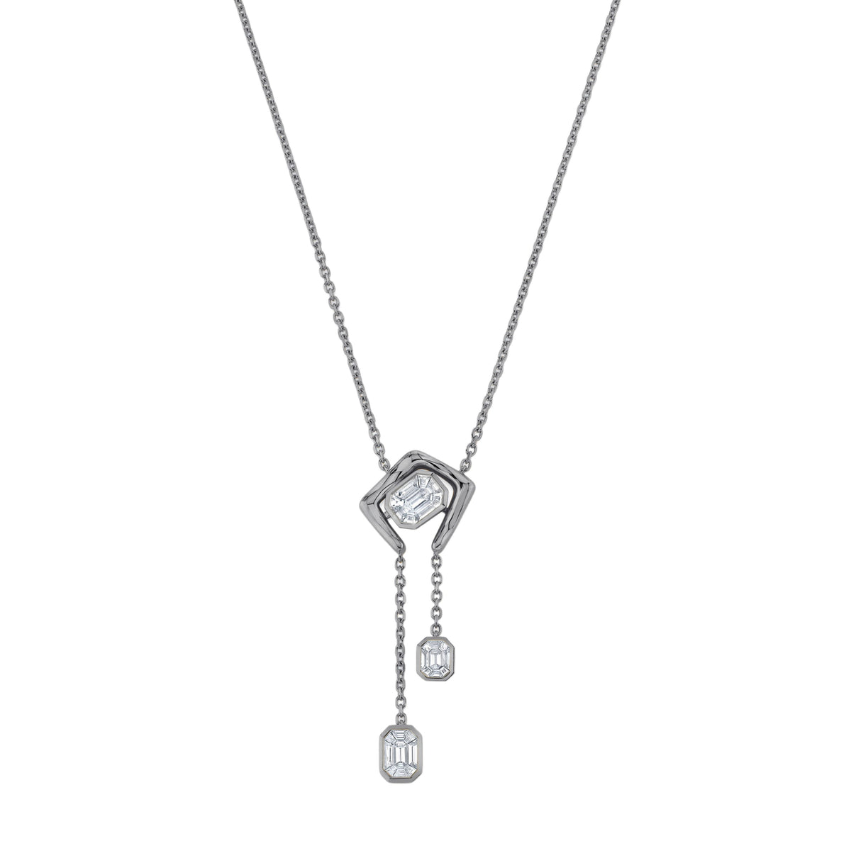 READY TO SHIP DIAMOND ZAR DROP NECKLACE
