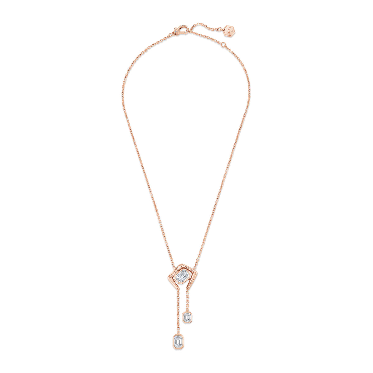 READY TO SHIP DIAMOND ZAR DROP NECKLACE