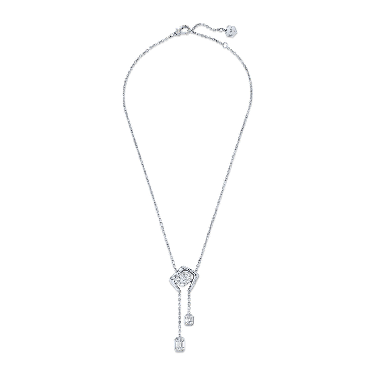 READY TO SHIP DIAMOND ZAR DROP NECKLACE