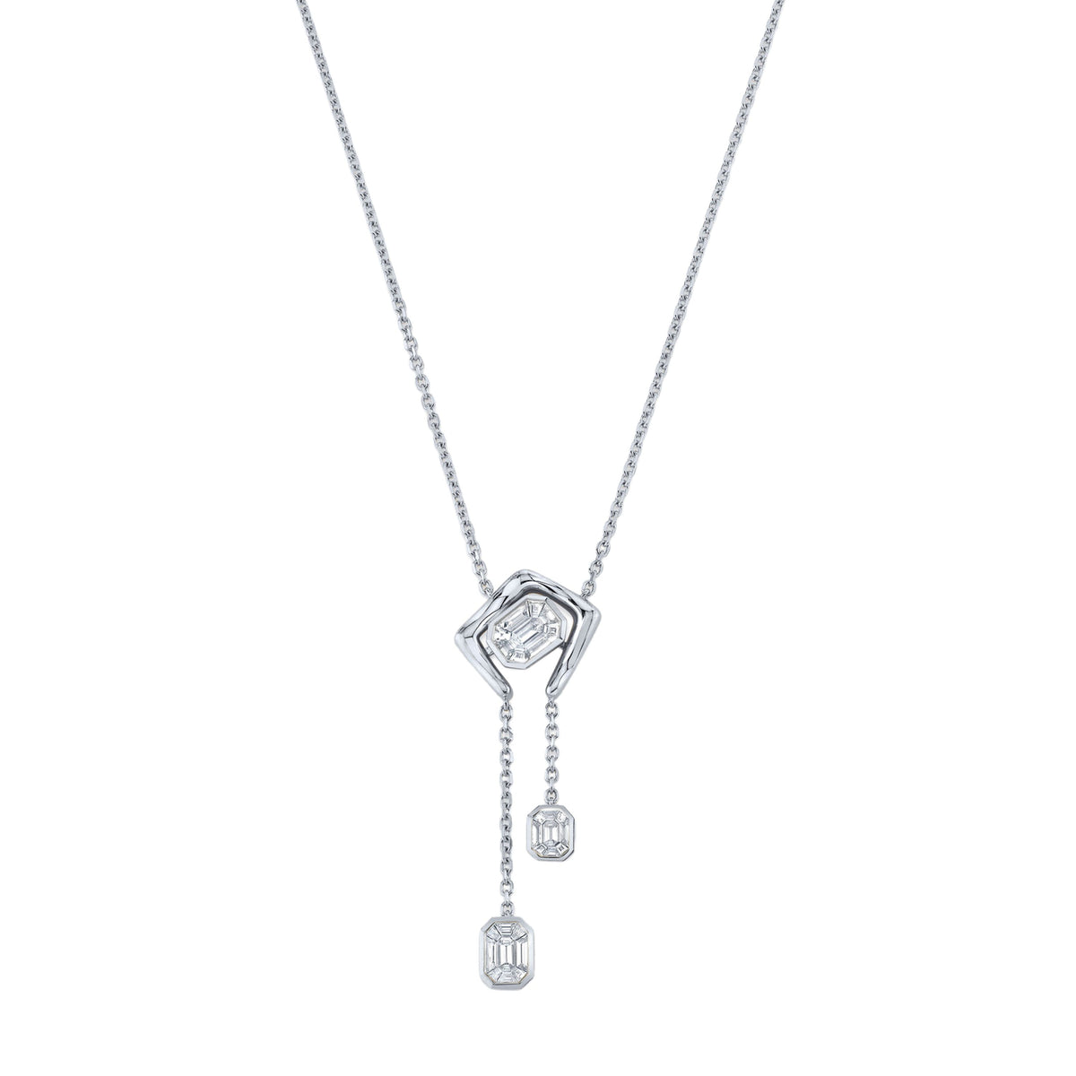 READY TO SHIP DIAMOND ZAR DROP NECKLACE