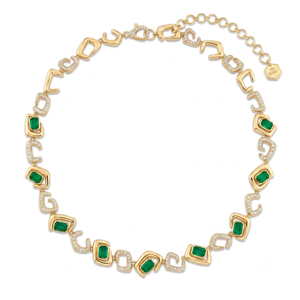 EMERALD & DIAMOND ZAR NECKLACE