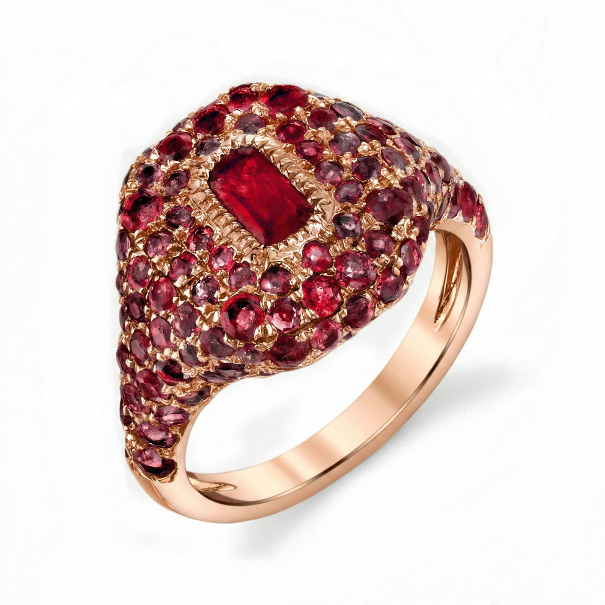 RUBY PAVE PINKY RING