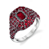 RUBY PAVE PINKY RING