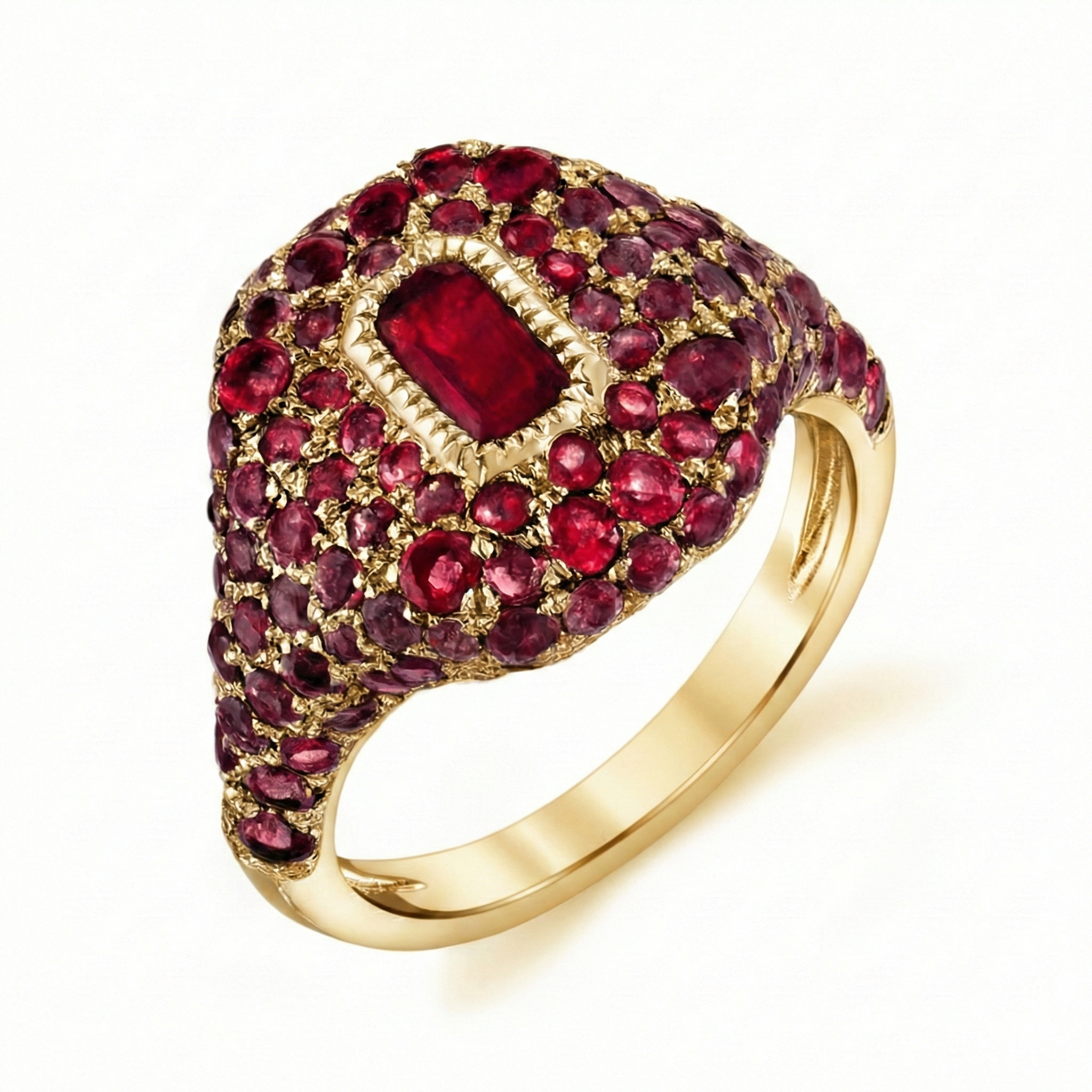 RUBY PAVE PINKY RING