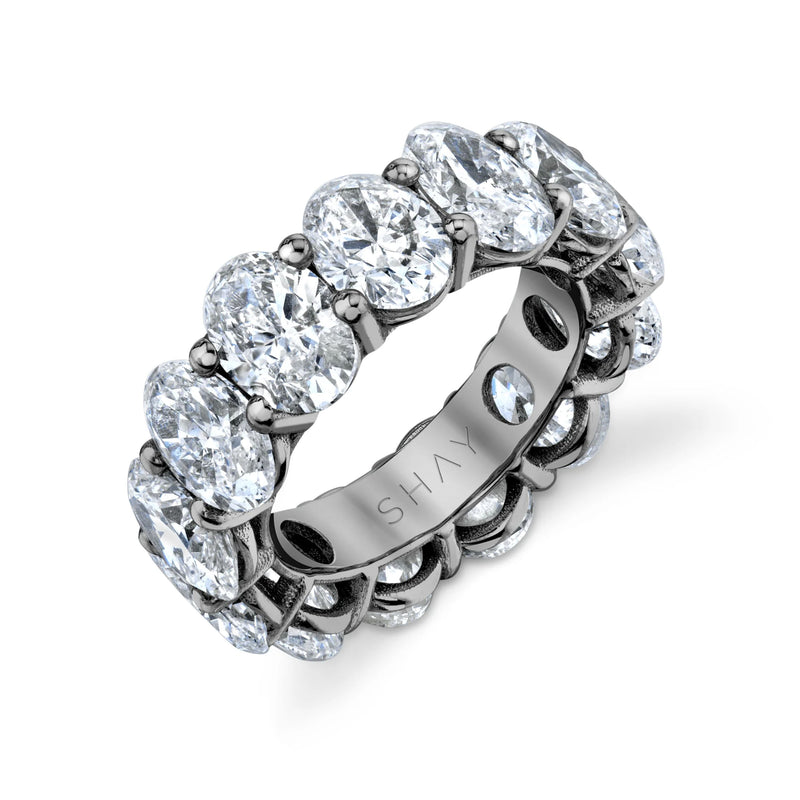 JUMBO DIAMOND OVAL CUT ETERNITY BAND, 13cts