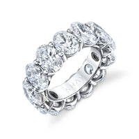 JUMBO DIAMOND OVAL CUT ETERNITY BAND, 13cts