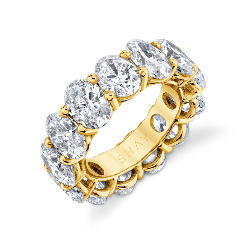 JUMBO DIAMOND OVAL CUT ETERNITY BAND, 13cts