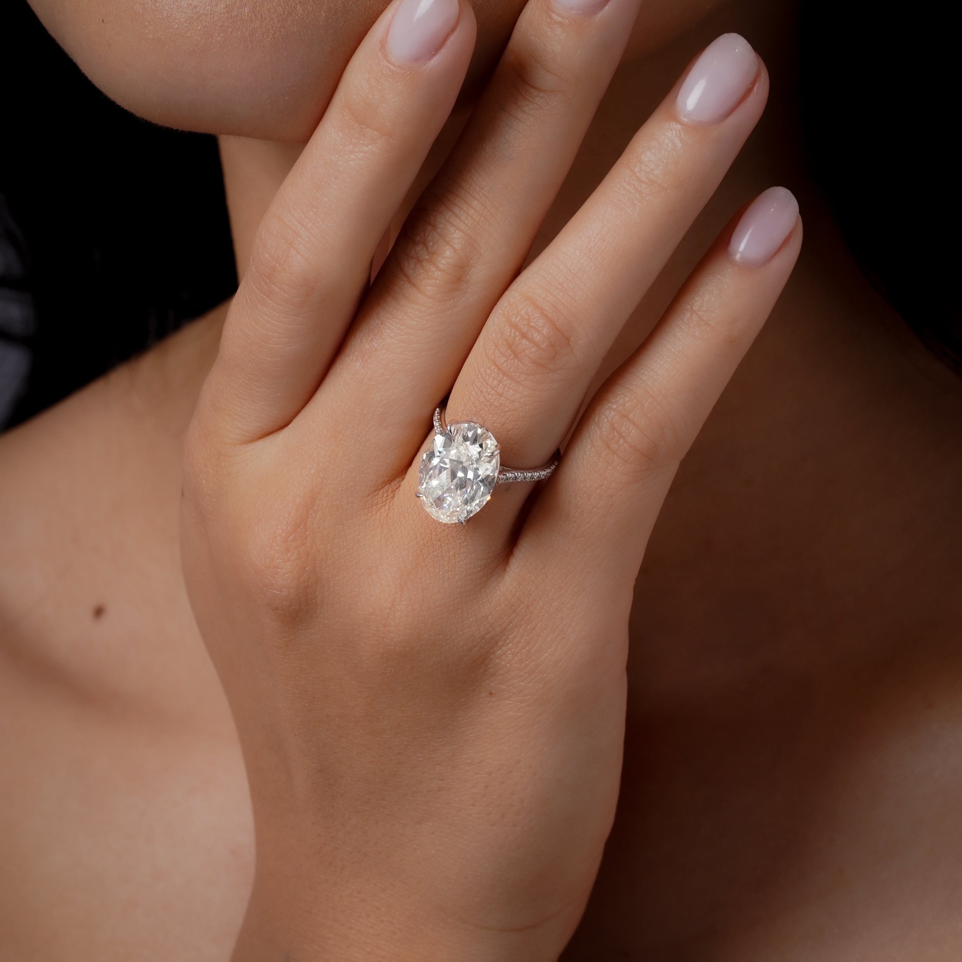 SHAY Oval Diamond Engagment Ring, 9.03ct center, 18k gold, alternate view