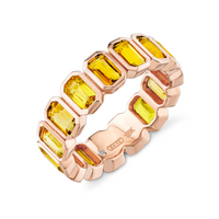 YELLOW SAPPHIRE & CITRINE BEZEL ETERNITY BAND
