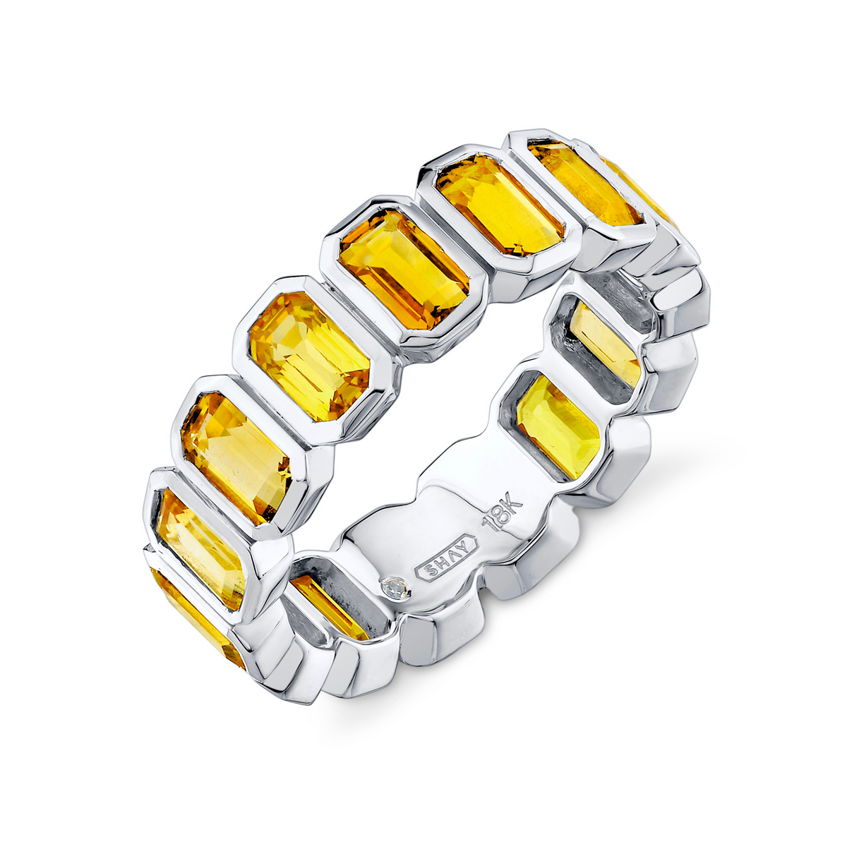 YELLOW SAPPHIRE & CITRINE BEZEL ETERNITY BAND