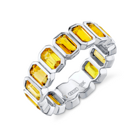 YELLOW SAPPHIRE & CITRINE BEZEL ETERNITY BAND
