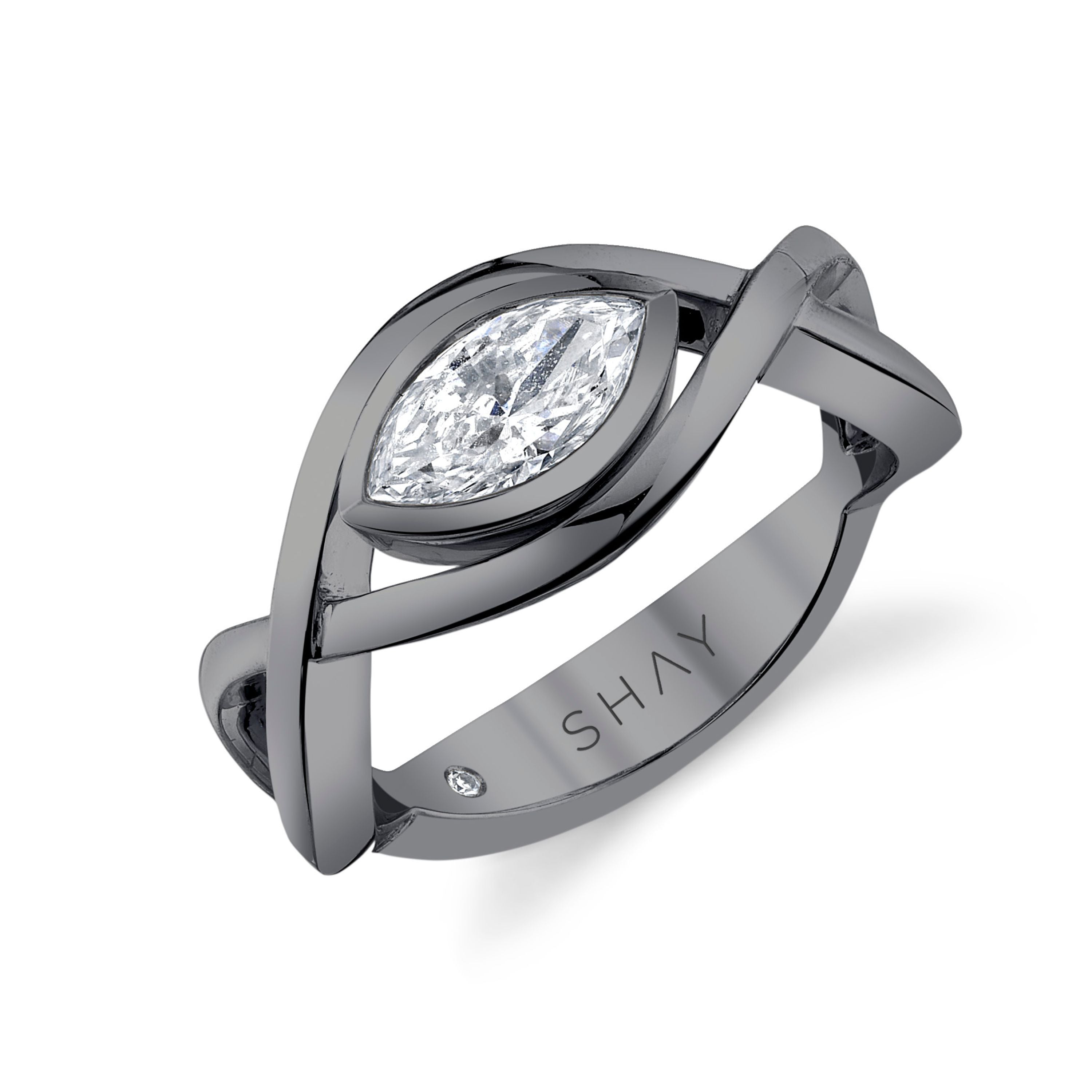 DIAMOND VINE PINKY RING