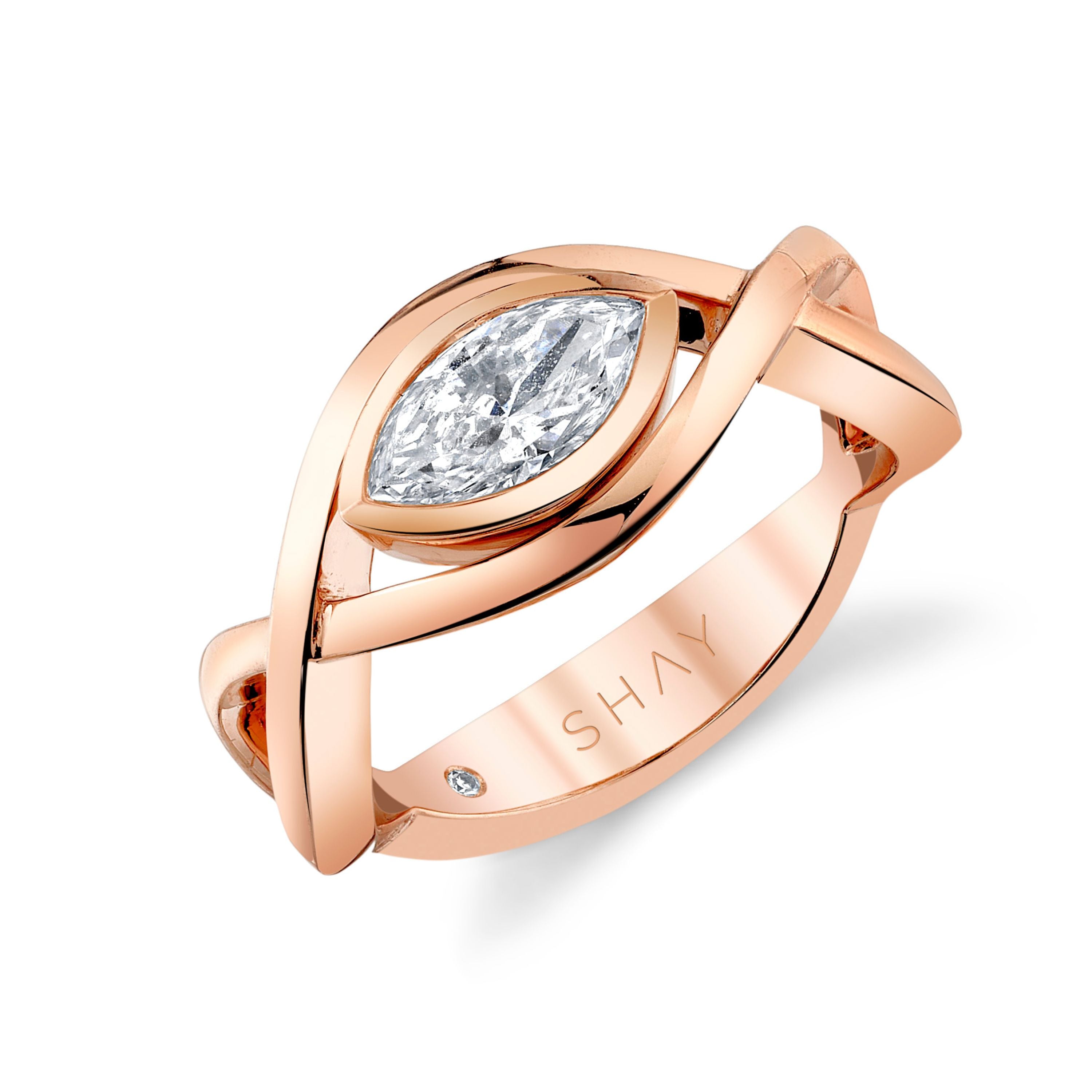 DIAMOND VINE PINKY RING