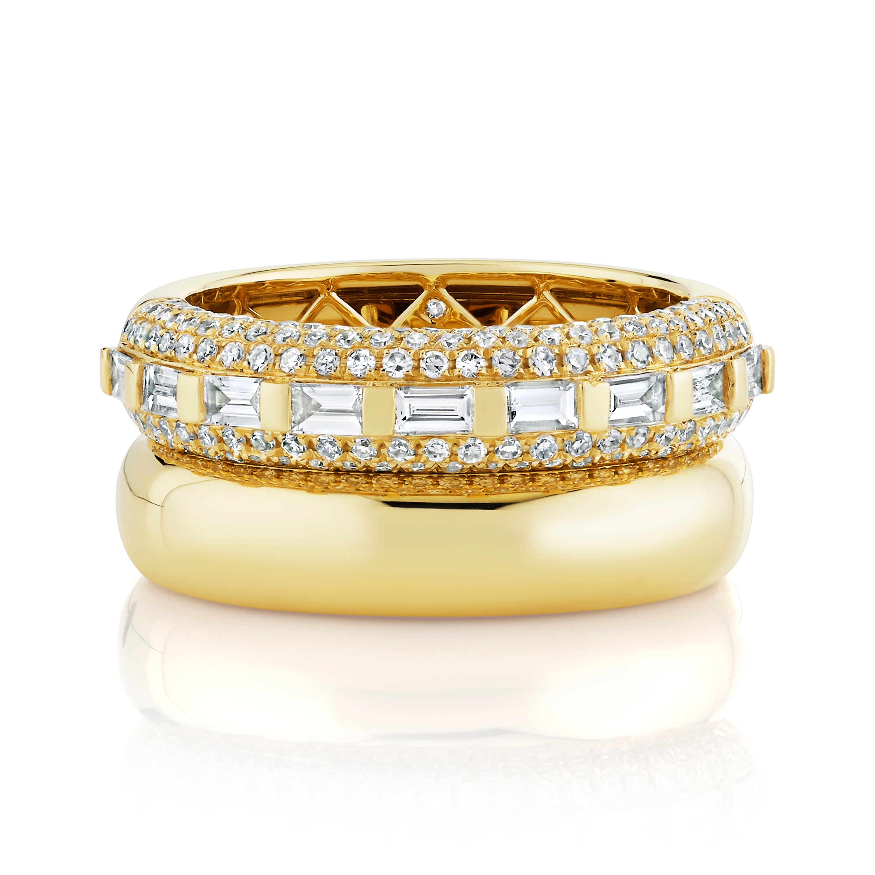 READY TO SHIP DIAMOND ORBIT DOUBLE BAND