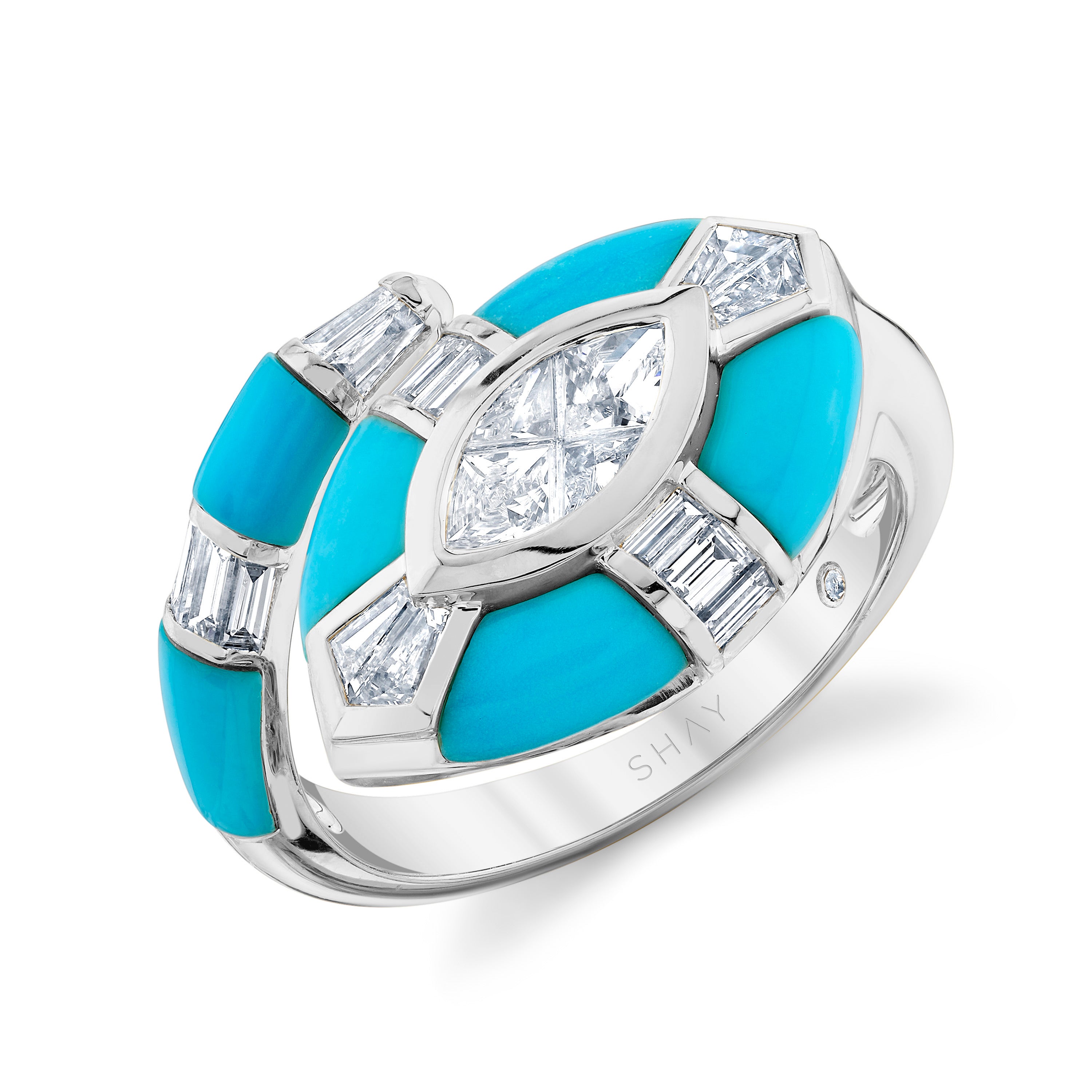 TURQUOISE & DIAMOND RIVIERA RING