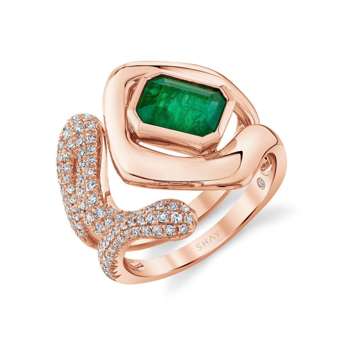 EMERALD BEZEL ZAR RING