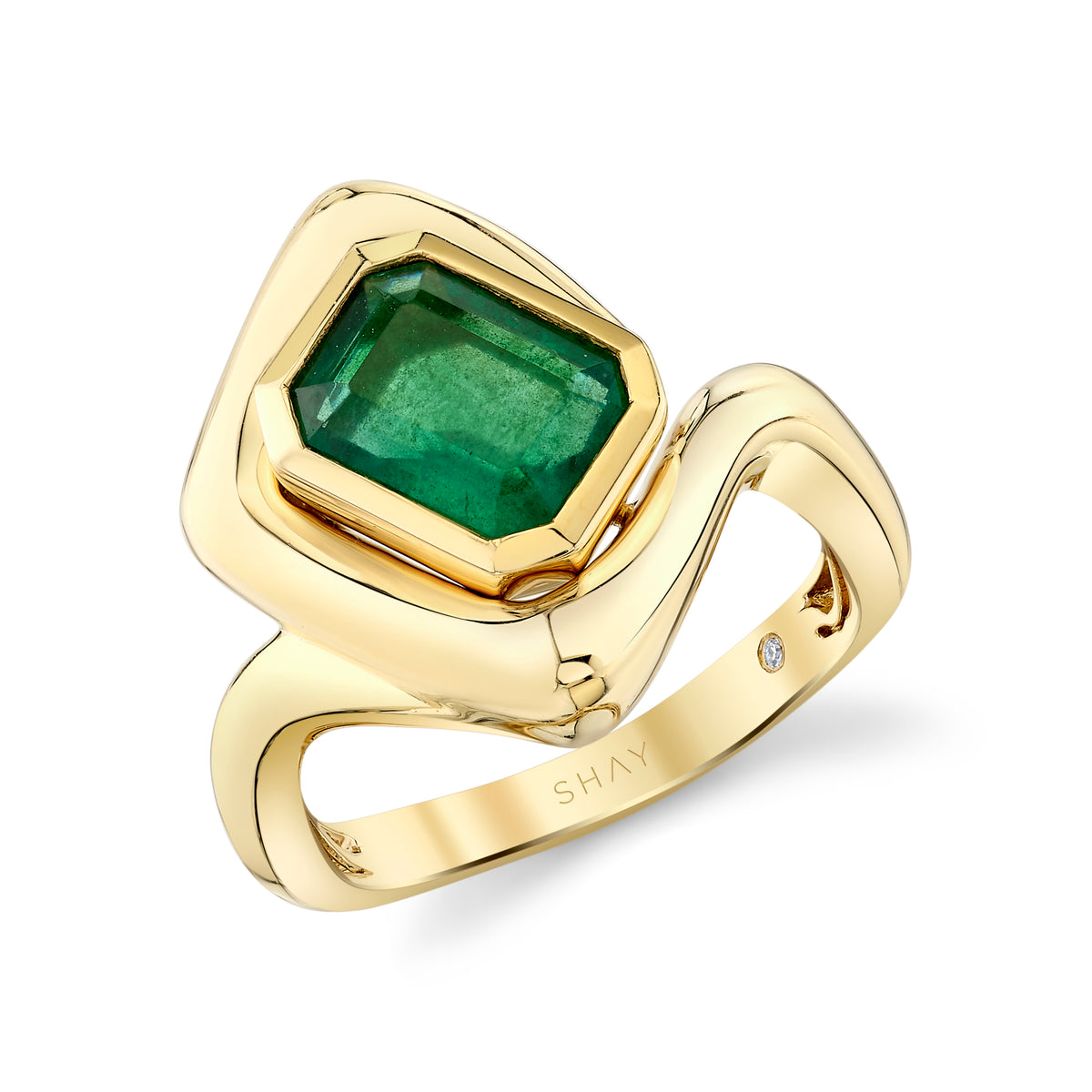 READY TO SHIP EMERALD ZAR PINKY RING